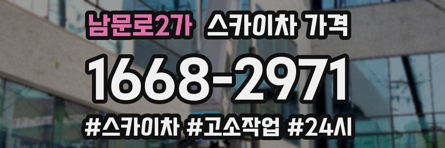 남문로2가 스카이차 가격