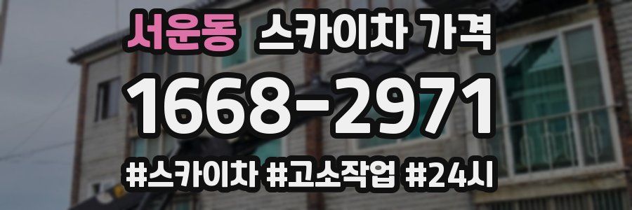 서운동 스카이차 가격