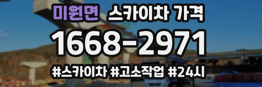 미원면 스카이차 가격