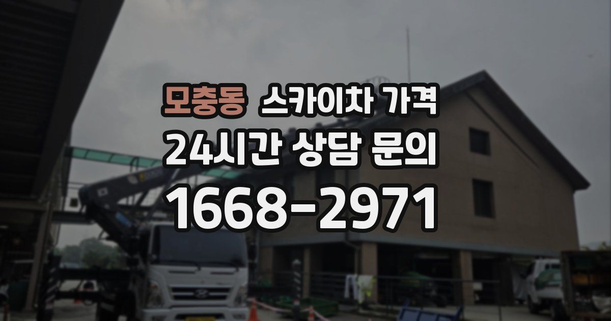 모충동 스카이차 가격