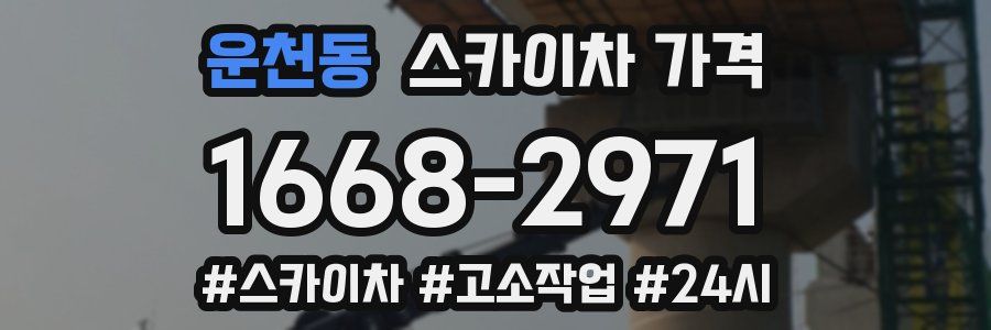 운천동 스카이차 가격