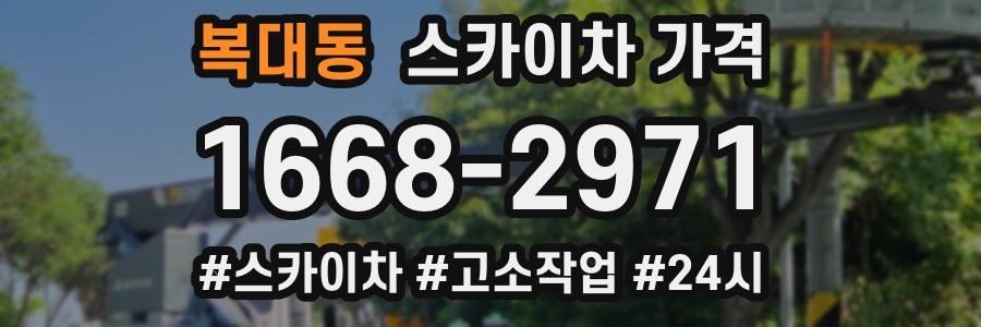 복대동 스카이차 가격