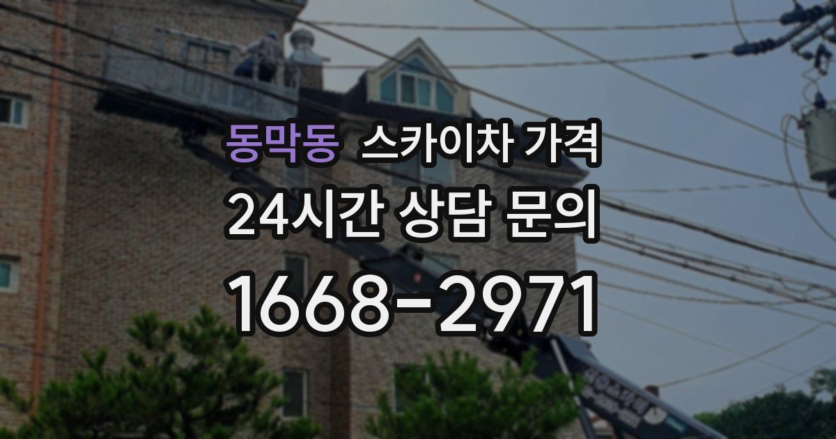 동막동 스카이차 가격