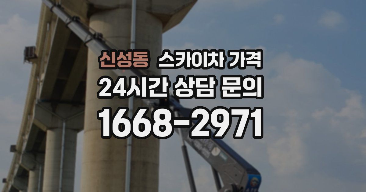 신성동 스카이차 가격