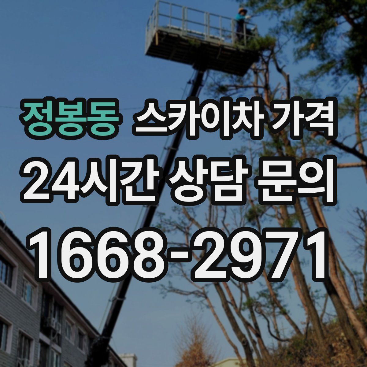 정봉동 스카이차 가격