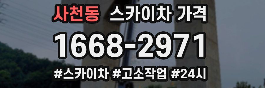 사천동 스카이차 가격