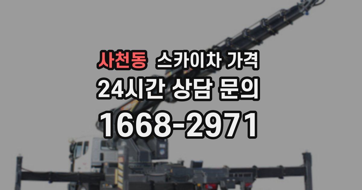 사천동 스카이차 가격