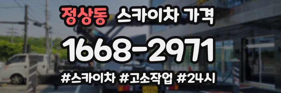정상동 스카이차 가격