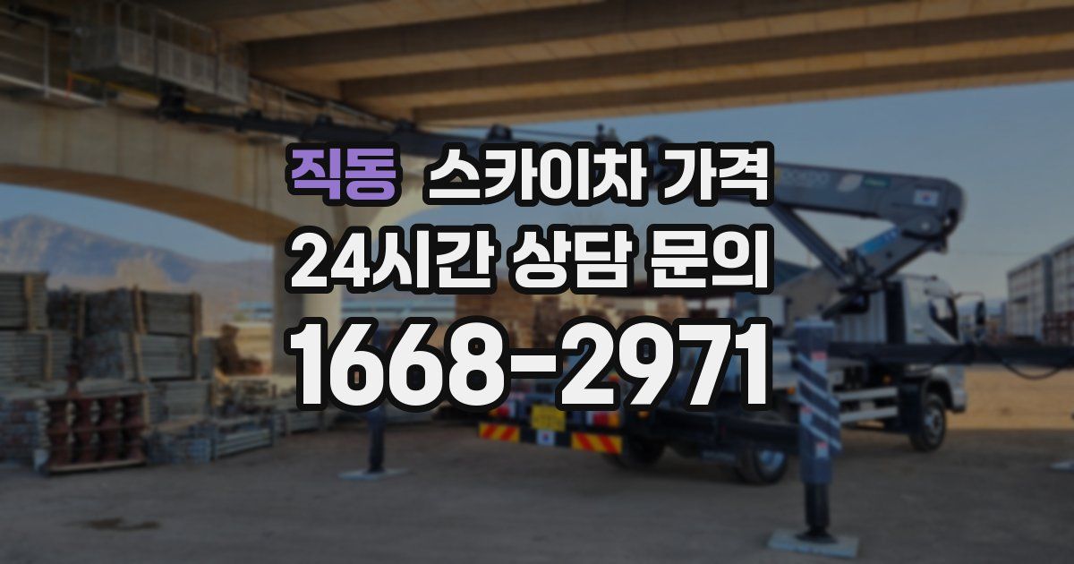 직동 스카이차 가격