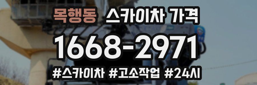 목행동 스카이차 가격