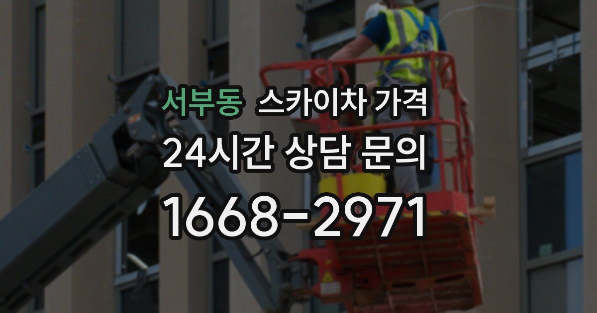 서부동 스카이차 가격