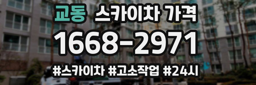 교동 스카이차 가격