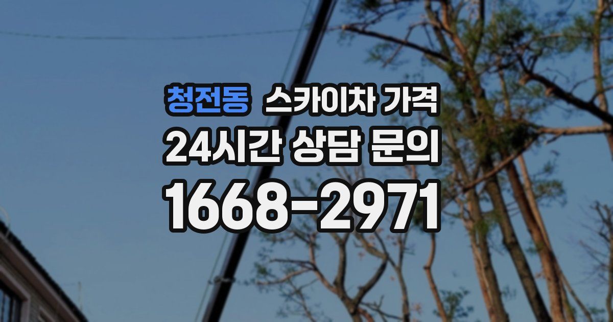 청전동 스카이차 가격