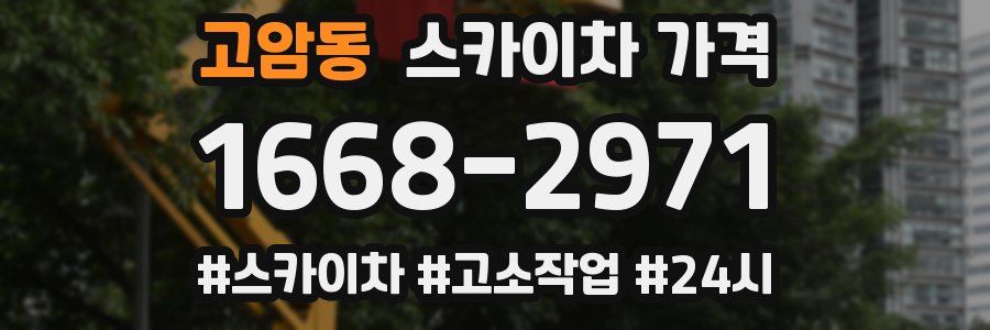 고암동 스카이차 가격