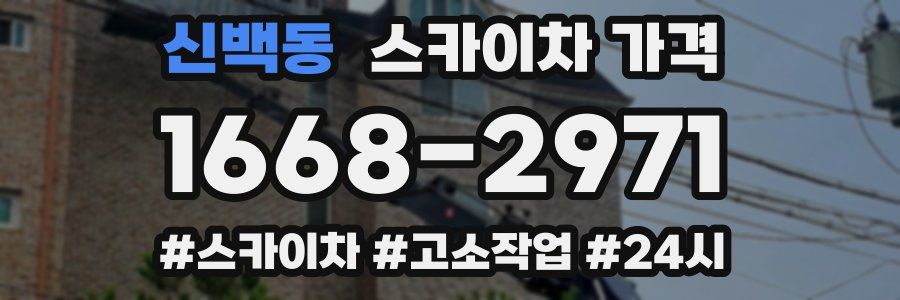 신백동 스카이차 가격