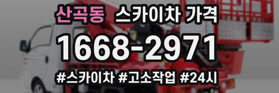 산곡동 스카이차 가격