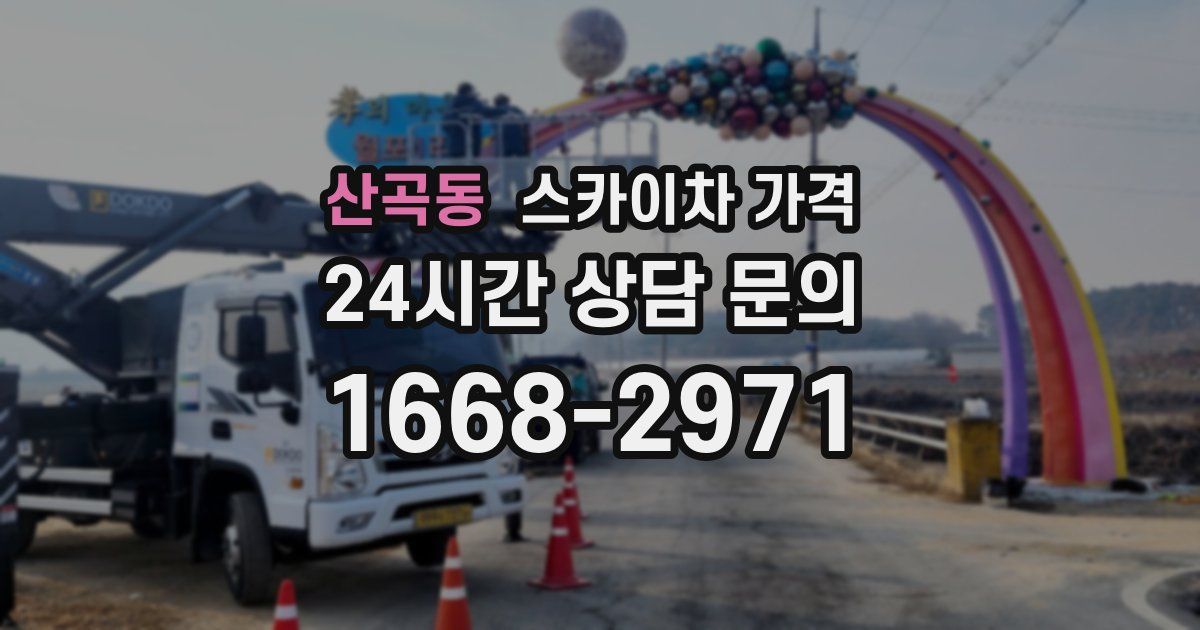 산곡동 스카이차 가격