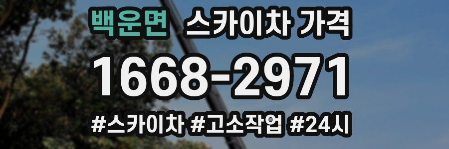 백운면 스카이차 가격