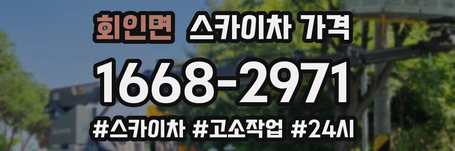 회인면 스카이차 가격