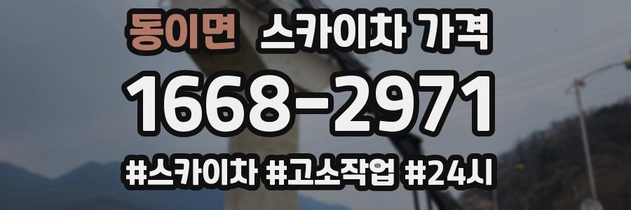 동이면 스카이차 가격