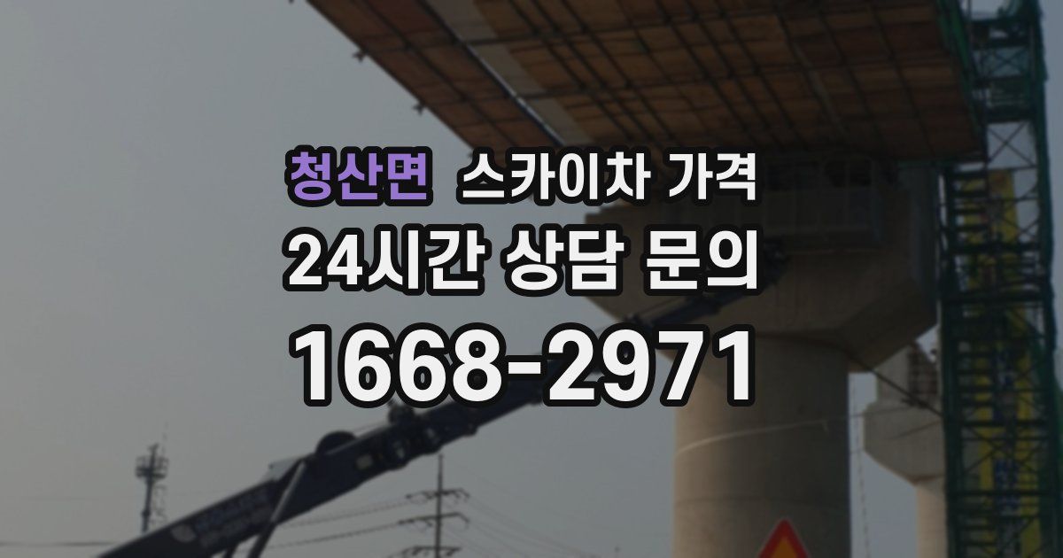 청산면 스카이차 가격