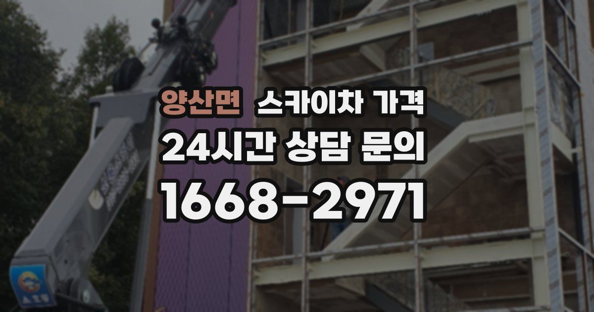 양산면 스카이차 가격