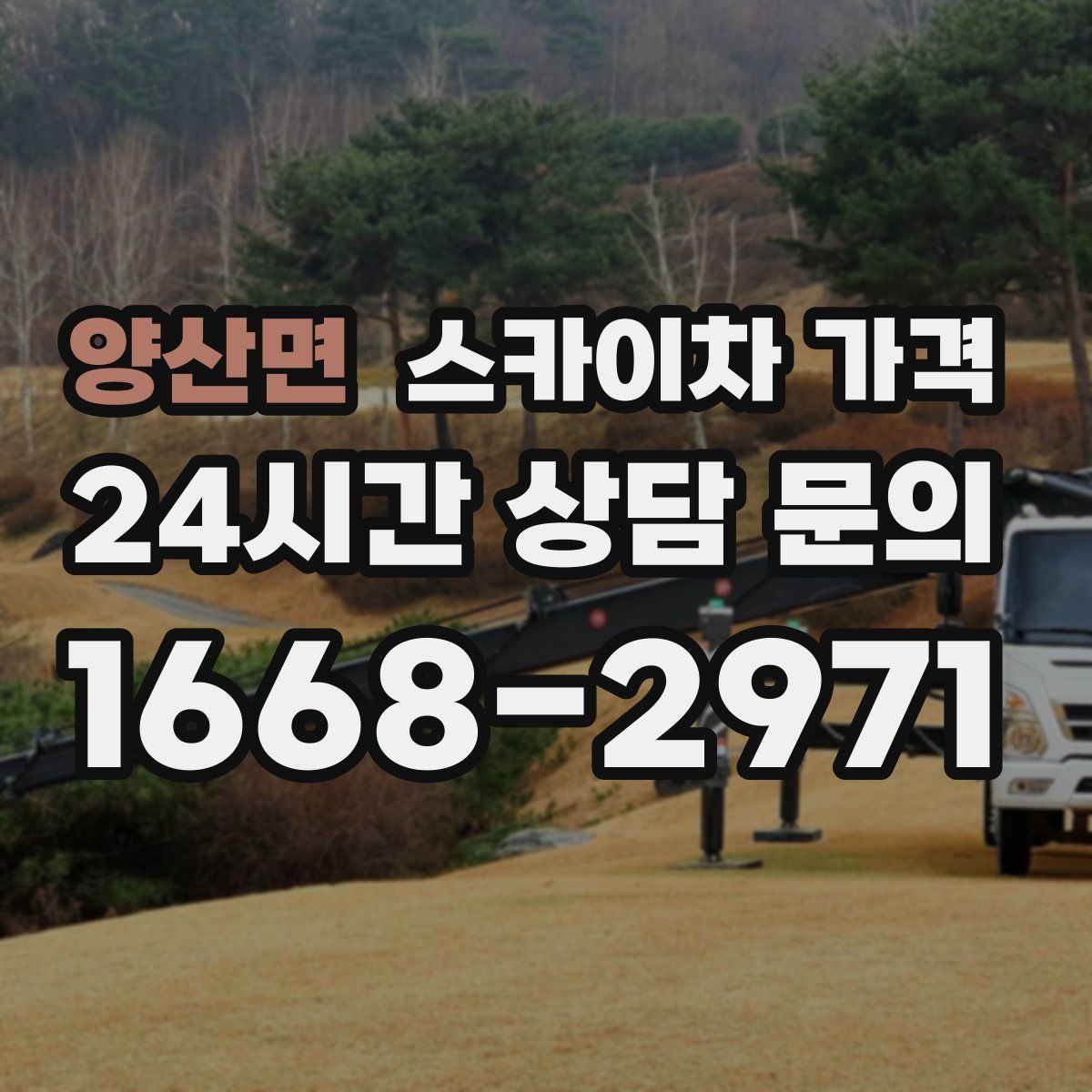 양산면 스카이차 가격