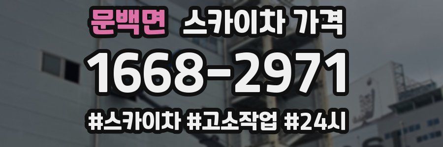 문백면 스카이차 가격