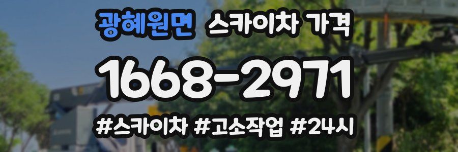 광혜원면 스카이차 가격