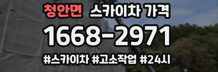 청안면 스카이차 가격