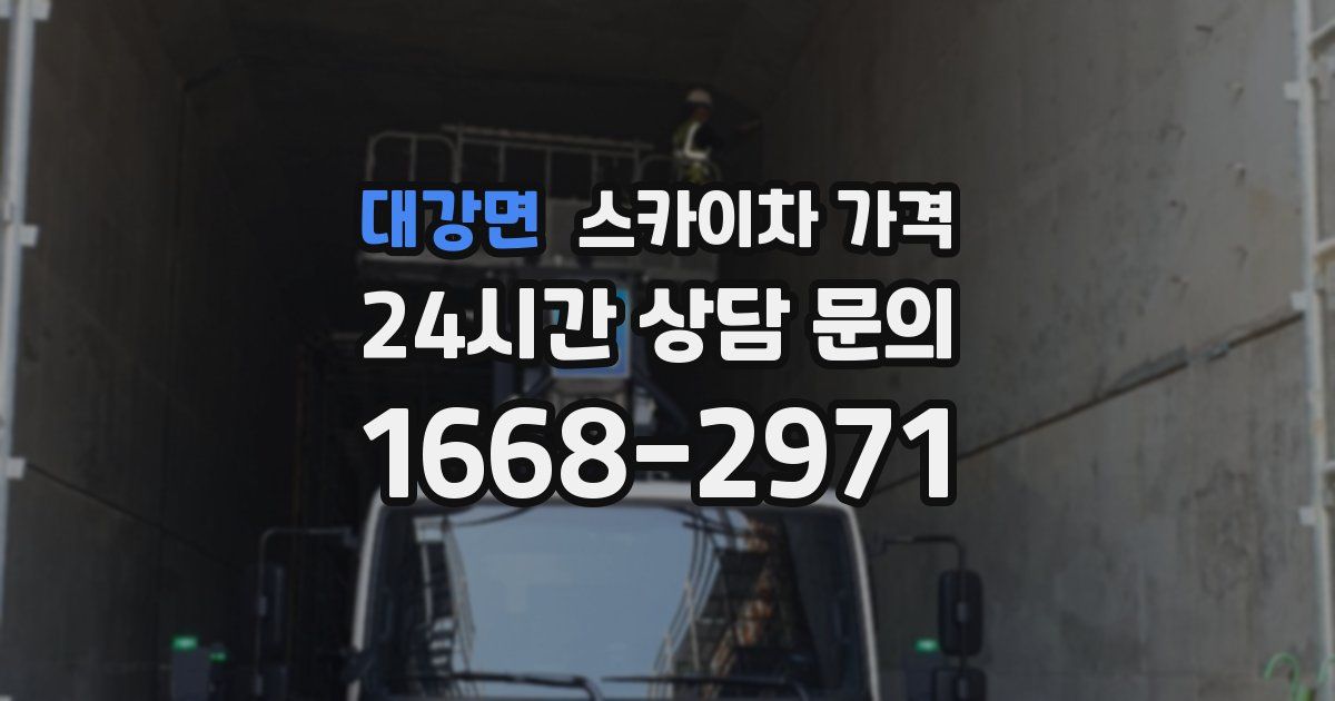 대강면 스카이차 가격