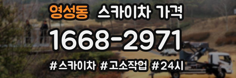 영성동 스카이차 가격