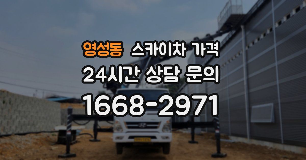 영성동 스카이차 가격