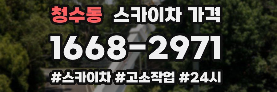 청수동 스카이차 가격