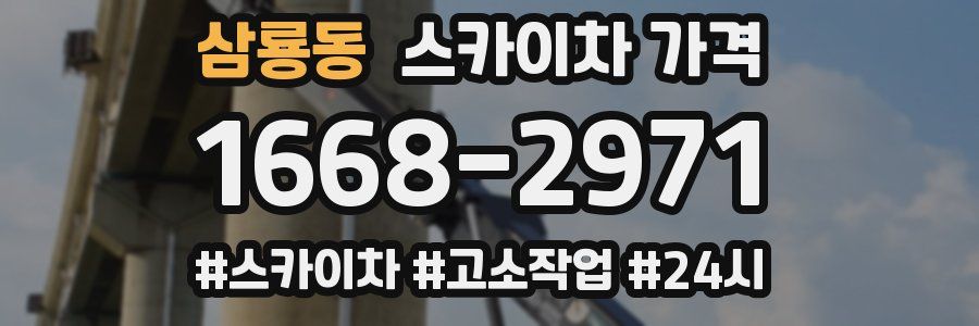 삼룡동 스카이차 가격