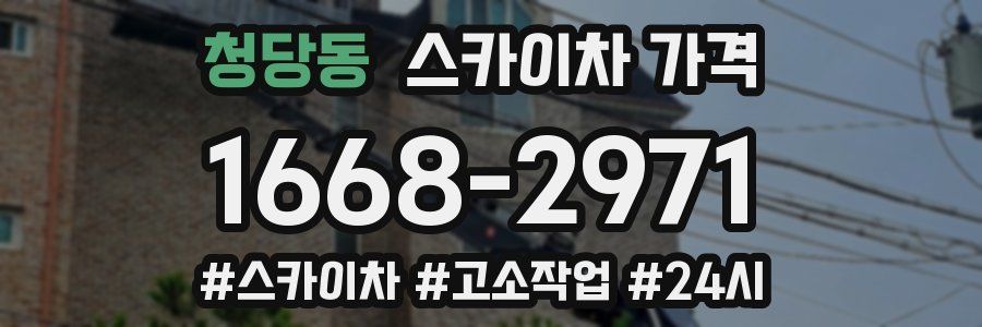 청당동 스카이차 가격