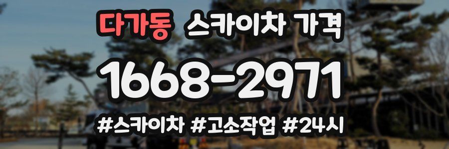 다가동 스카이차 가격