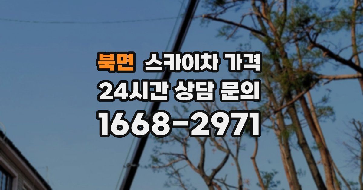 북면 스카이차 가격