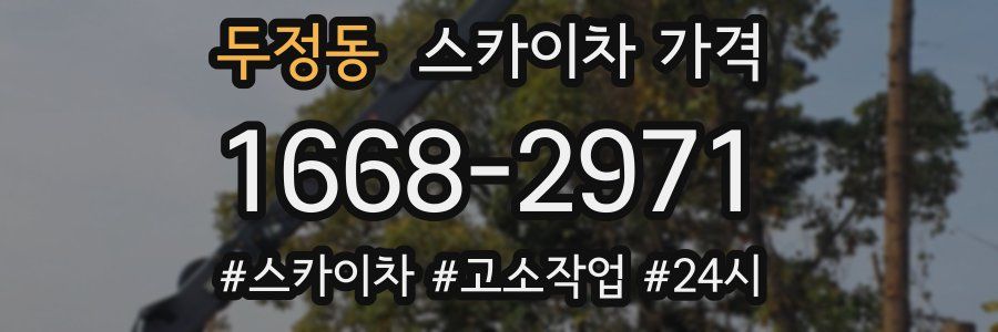 두정동 스카이차 가격