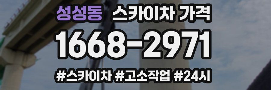 성성동 스카이차 가격