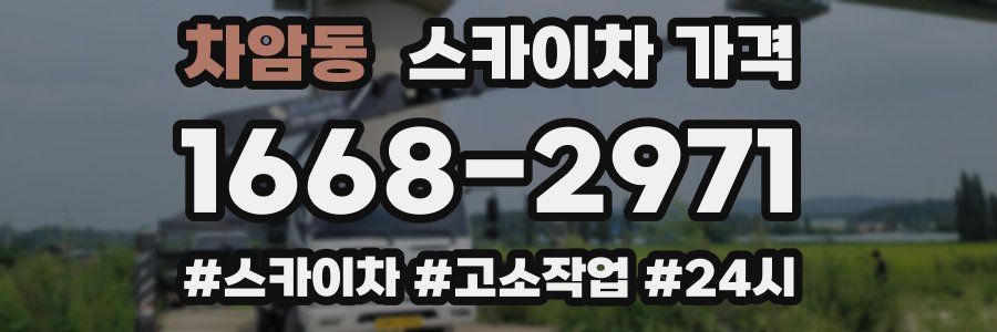 차암동 스카이차 가격