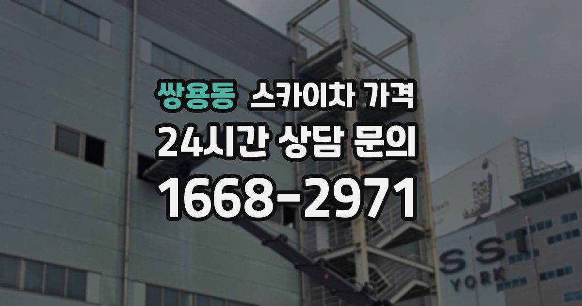 쌍용동 스카이차 가격