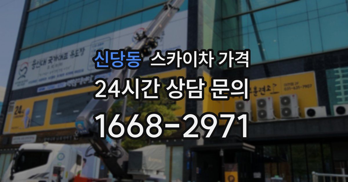 신당동 스카이차 가격