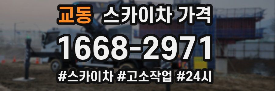 교동 스카이차 가격