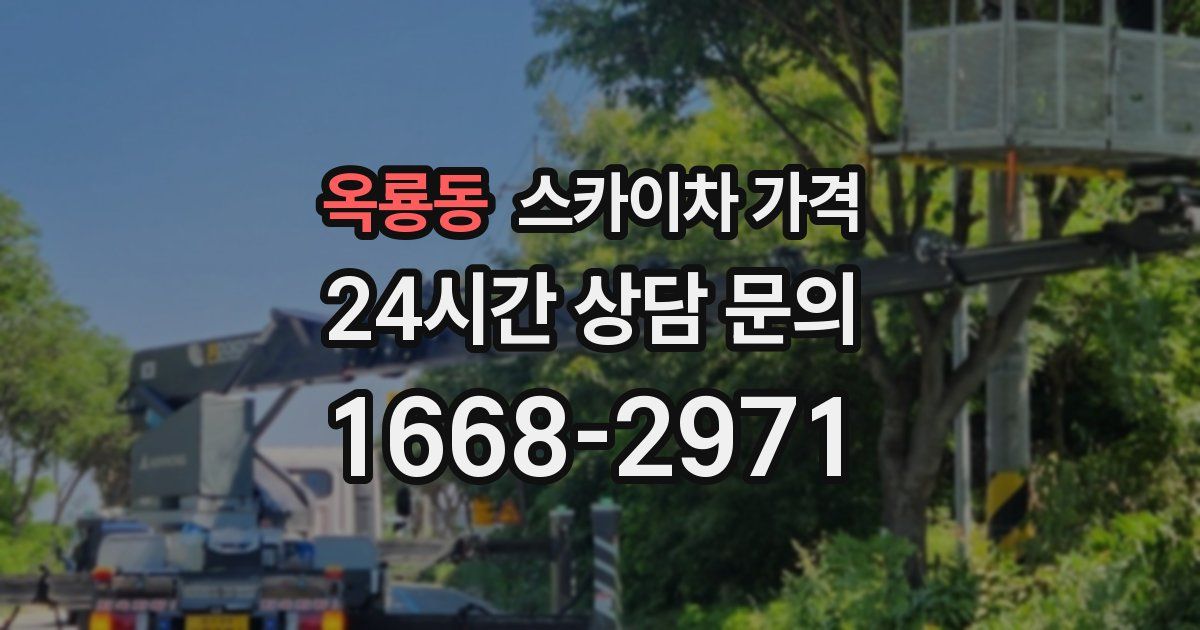 옥룡동 스카이차 가격