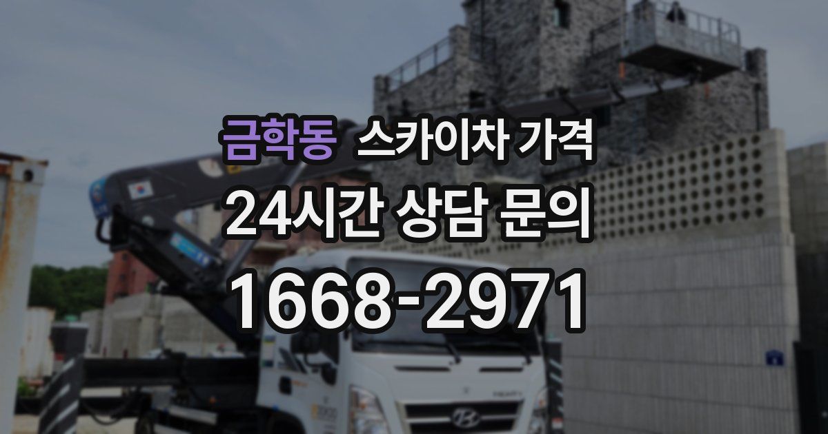 금학동 스카이차 가격