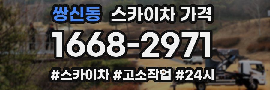 쌍신동 스카이차 가격