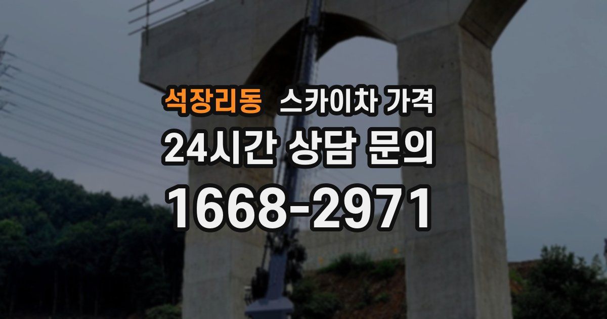 석장리동 스카이차 가격