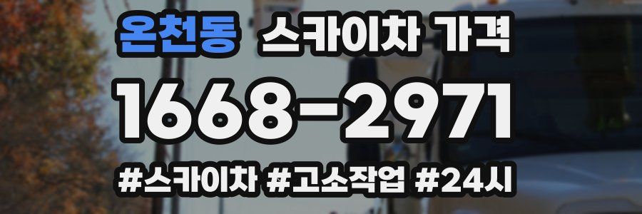 온천동 스카이차 가격