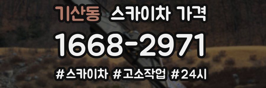 기산동 스카이차 가격